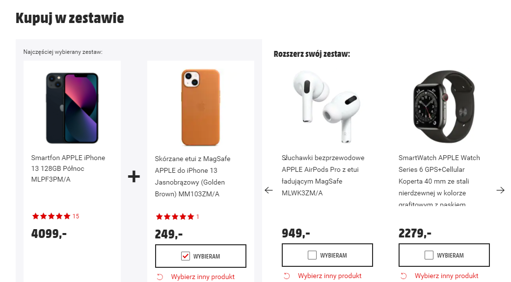 produkty komplementarne na stronie media markt 