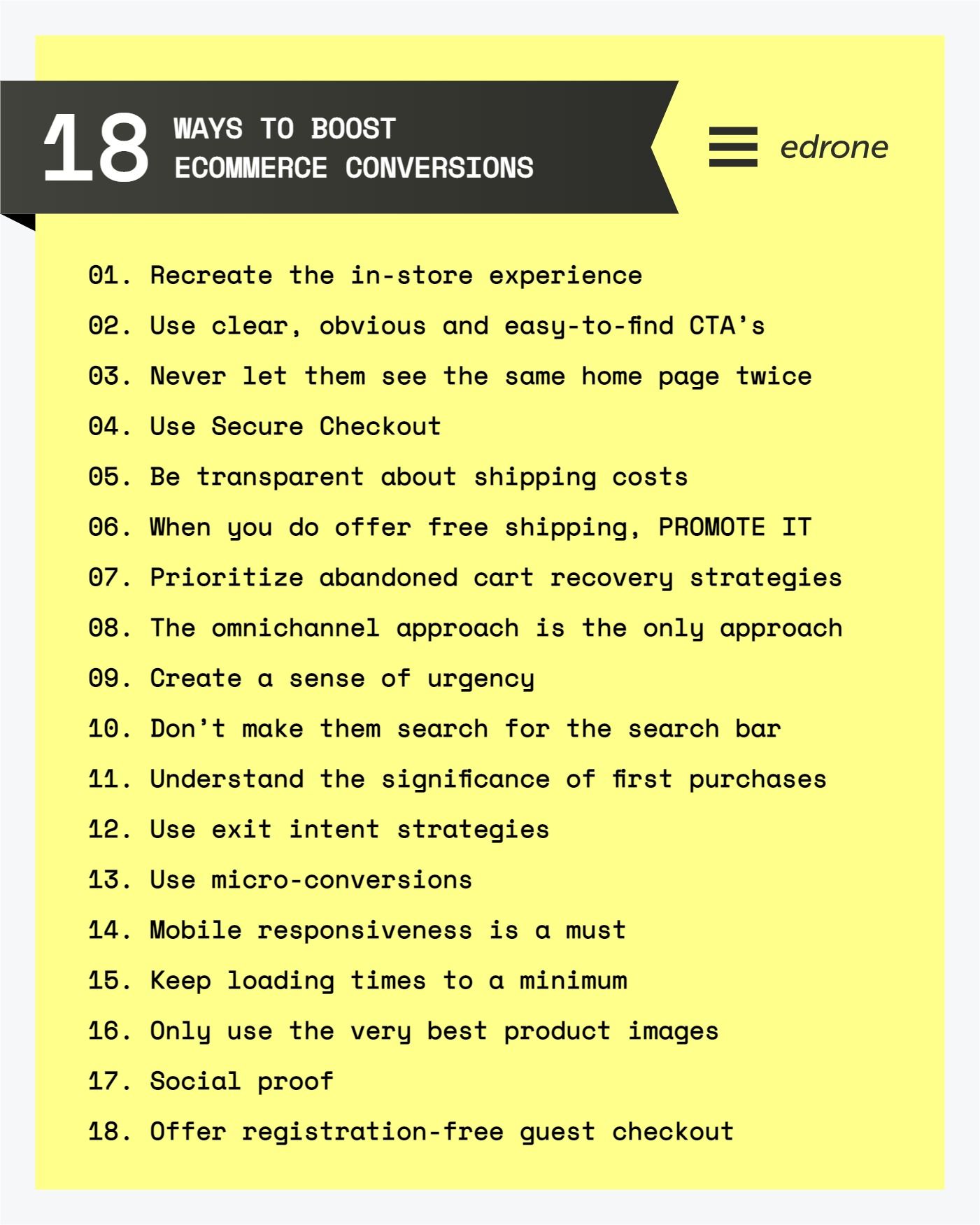 Infographic — 18 Ways to Boost eCommerce Conversions