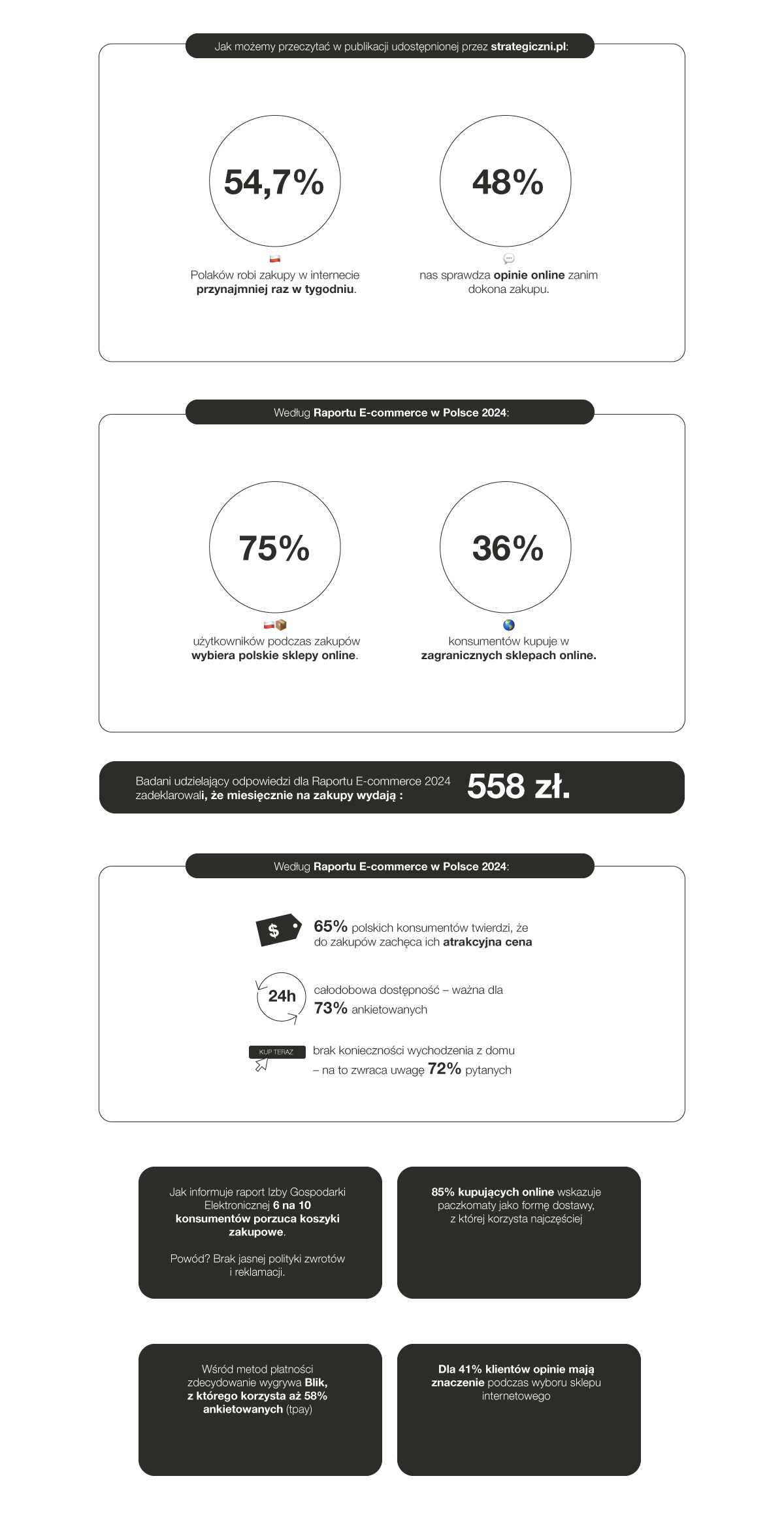 inforgrafika statystyki e-commerce w Polsce
