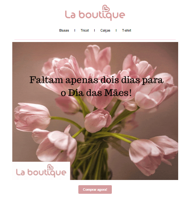 newsletter de urgência da Le Boutique
