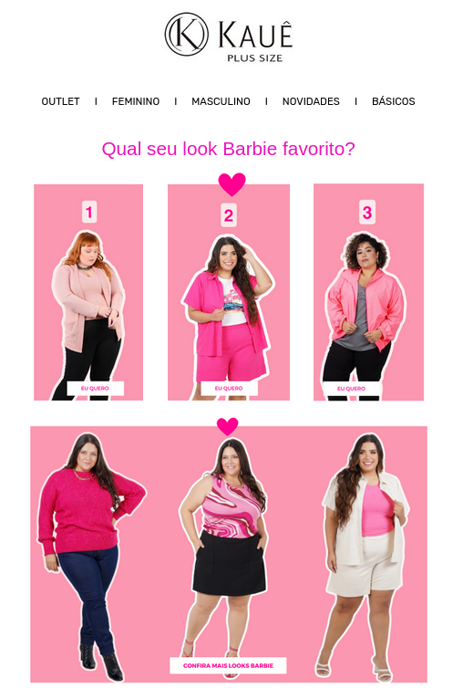 Newsletter Barbie Kauê Plus Size