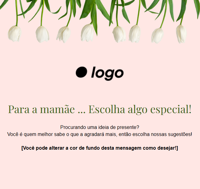 template de e-mail de dia das mães na edrone