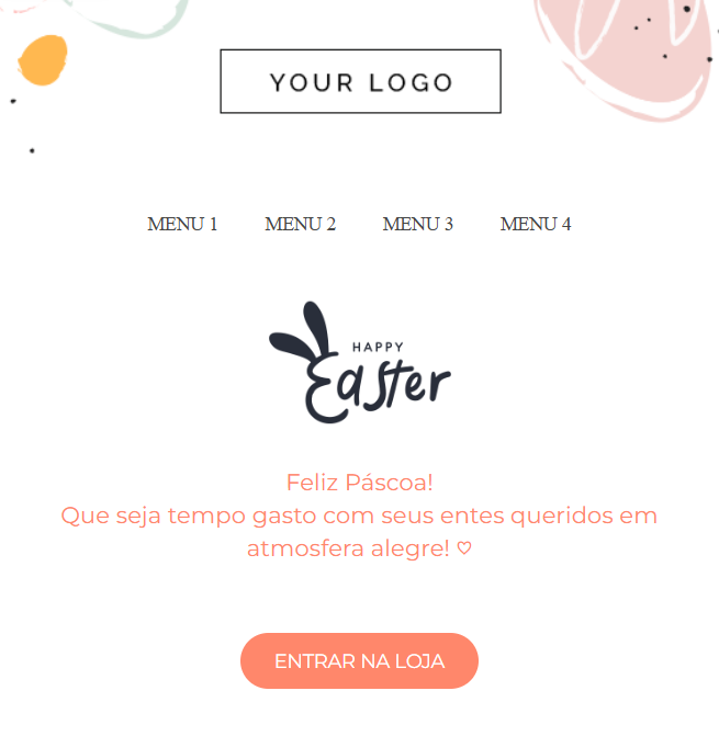 template de e-mail de páscoa da edrone