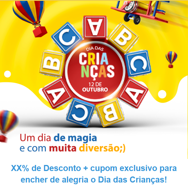 exemplo de email marketing de dia das crianças