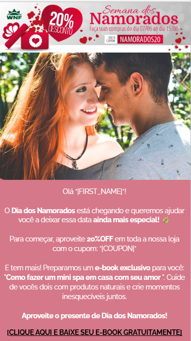 newsletter de promoção antecipada