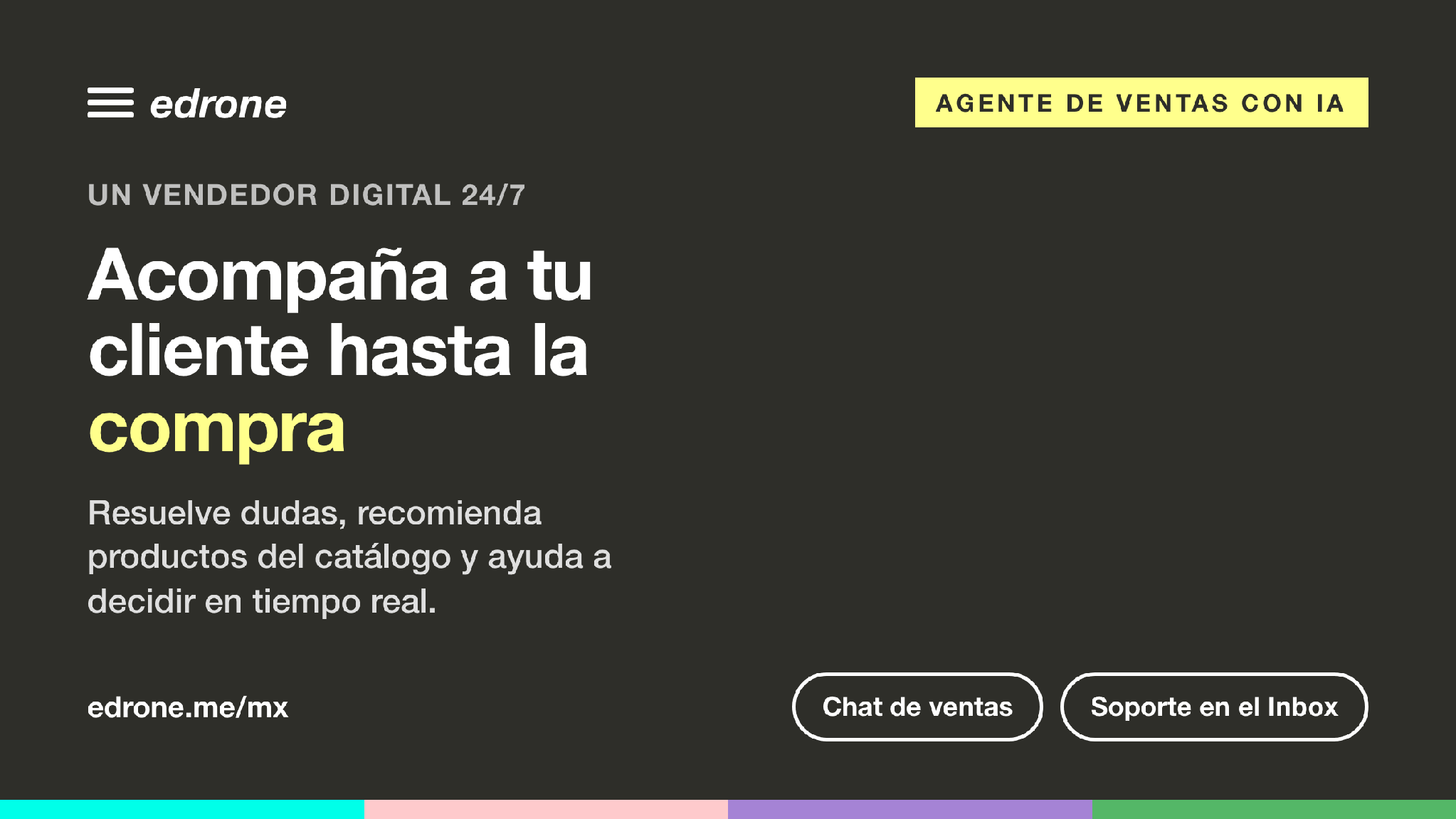Agente de Ventas con IA de edrone que acompaña al cliente hasta la compra